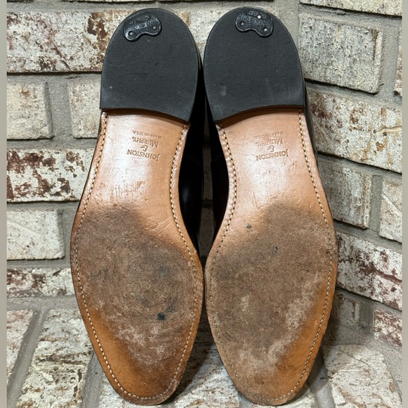 π HP Johnston & Murphy Optima Burgundy Calfskin Leather Lace-up Oxfords Size 13 - Picture 5 of 9